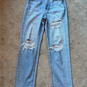 American Eagle Outfitters Light Blue Distressed Skinny Jeans